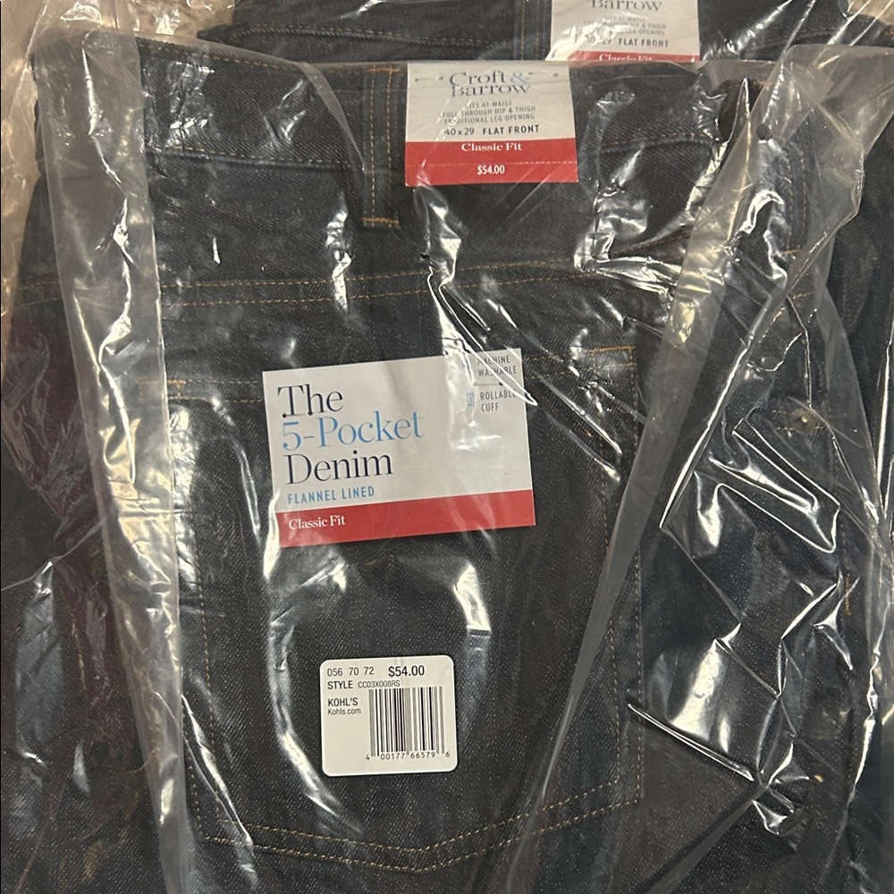 Croft & Barrow Men's Relaxed Fit Jeans - Deep Indigo